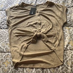 Cute knot button shirt from Fashion Nova